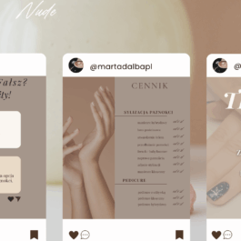 Nude edition – 80 szablonów Canva dla stylistek paznokci