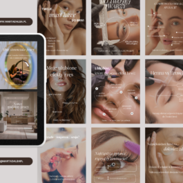 100 gotowych szablonów na Instagram dla stylistek brwi i rzęs